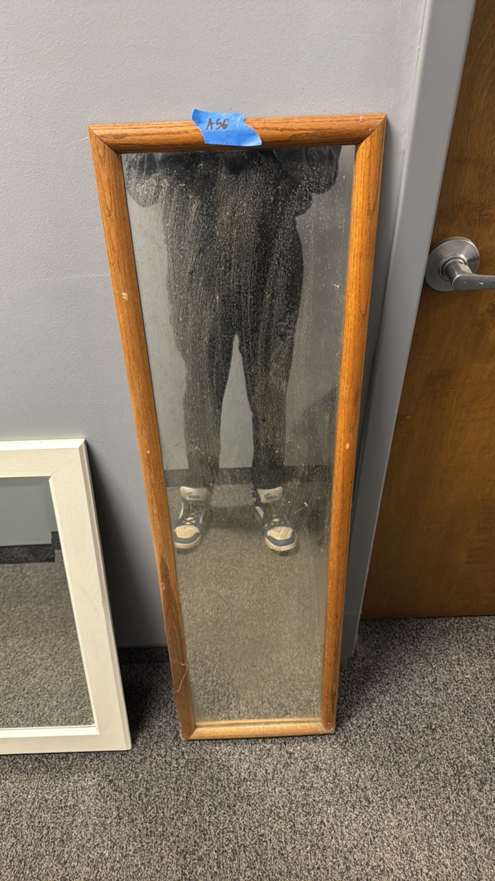 wooden floor length mirror